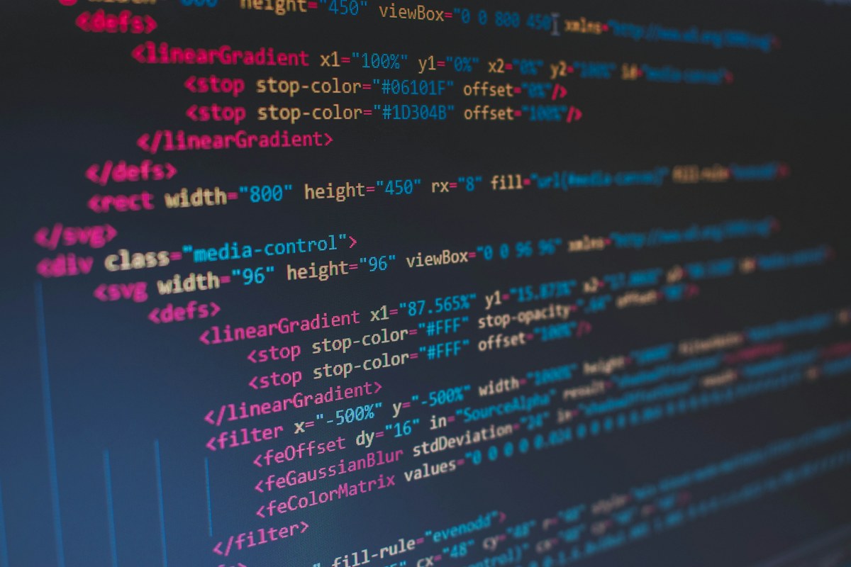 Code source coloré affiché sur un écran.